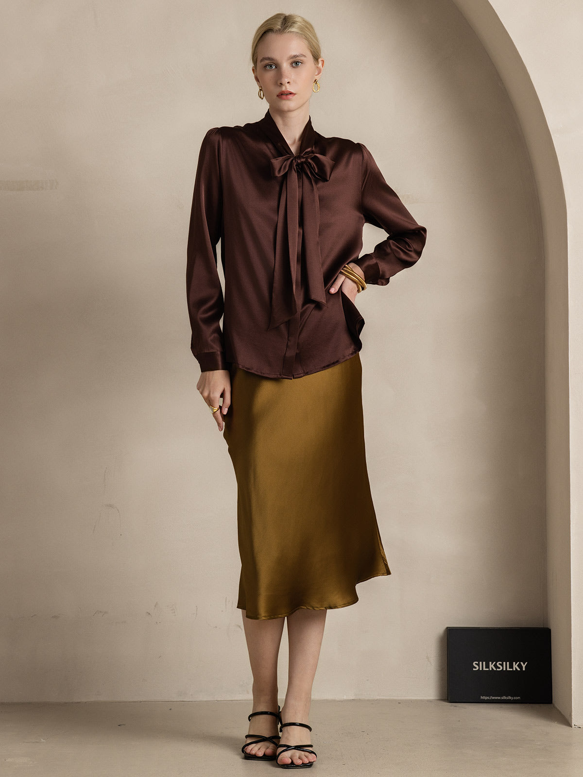 [Kaffe] SilkSilky-NO 19Momme Silke Blouse 006