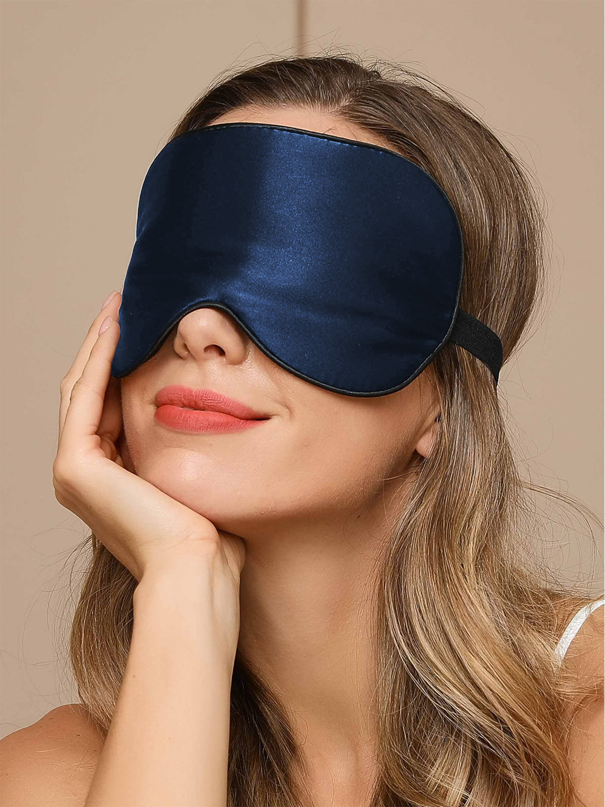 [Mørke blå] SilkSilky-NO 19Momme Eye Mask 001