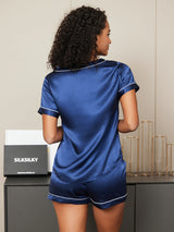 [Mørke blå] SilkSilky-NO Womens Pajamas 002