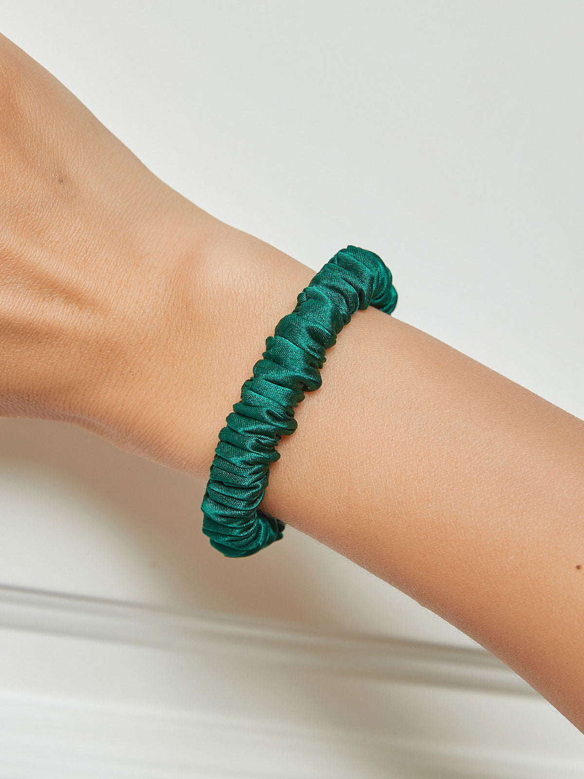 [Mørk Grønn] SilkSilky-NO 19Momme Scrunchie 001