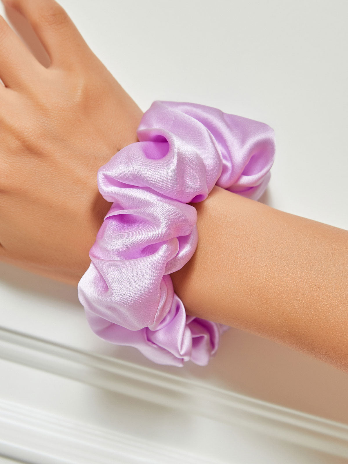 [Lavendel] SilkSilky-NO 19Momme Scrunchie 001