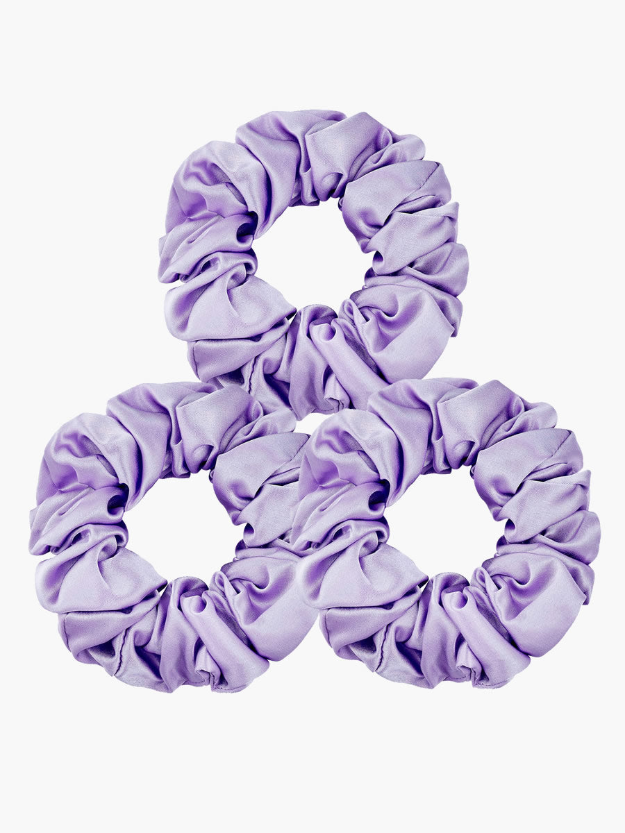 [Lavendel] SilkSilky-NO 19Momme Scrunchie 003