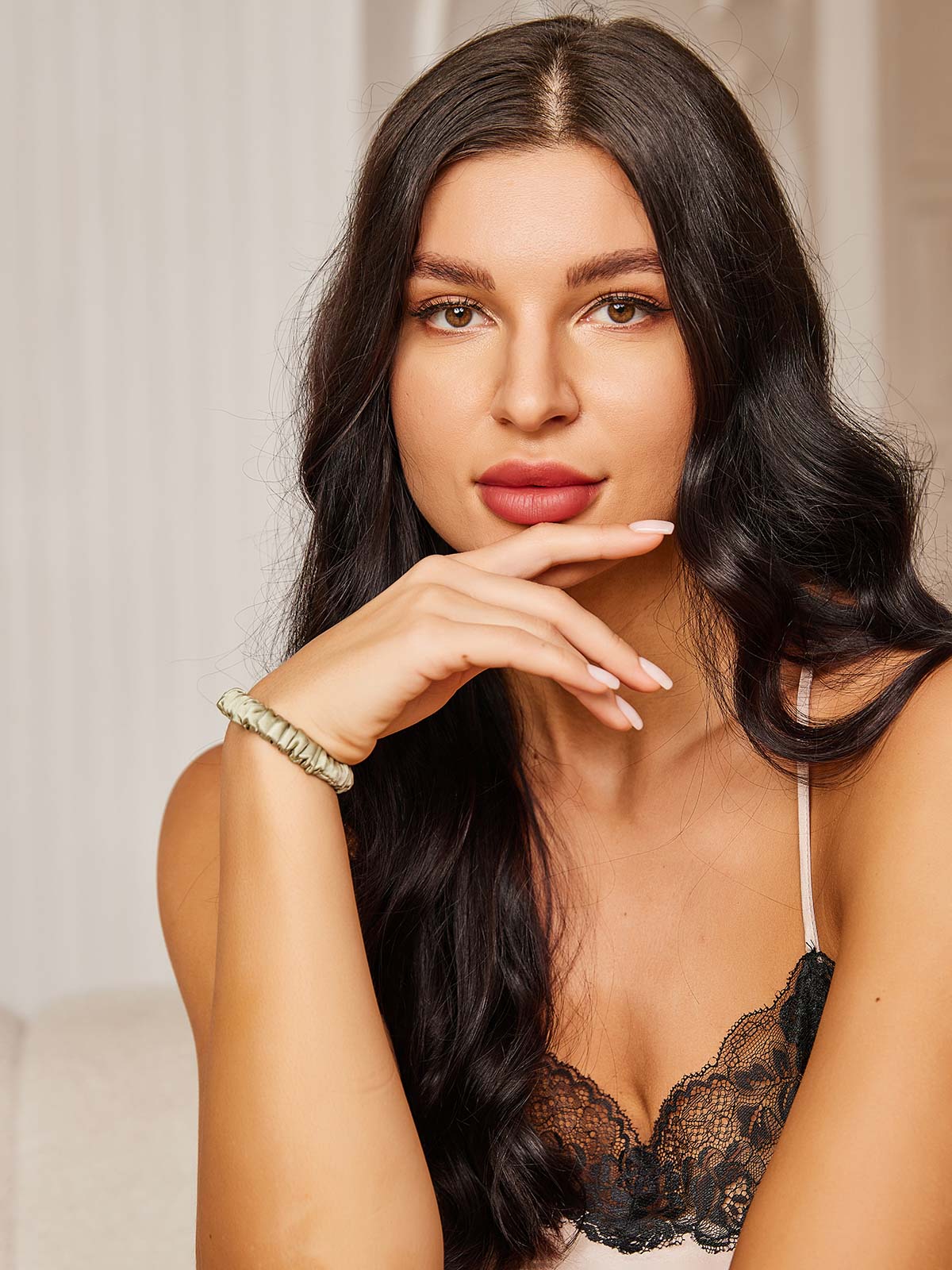 [Mintgrønn] SilkSilky-NO 19Momme Scrunchie 003