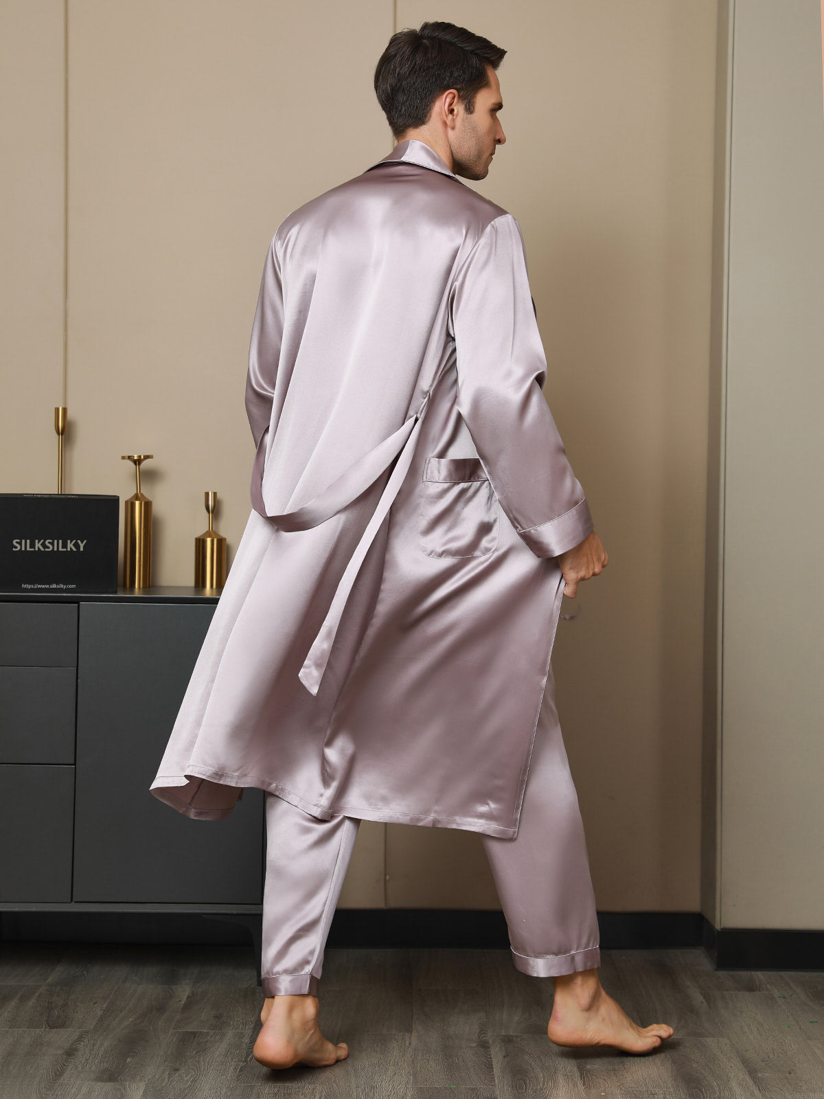 [Blek Mauve] SilkSilky-NO 19Momme Mens Robe 002