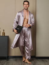 [Blek Mauve] SilkSilky-NO 19Momme Mens Robe 004