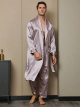 [Blek Mauve] SilkSilky-NO 19Momme Mens Robe 005