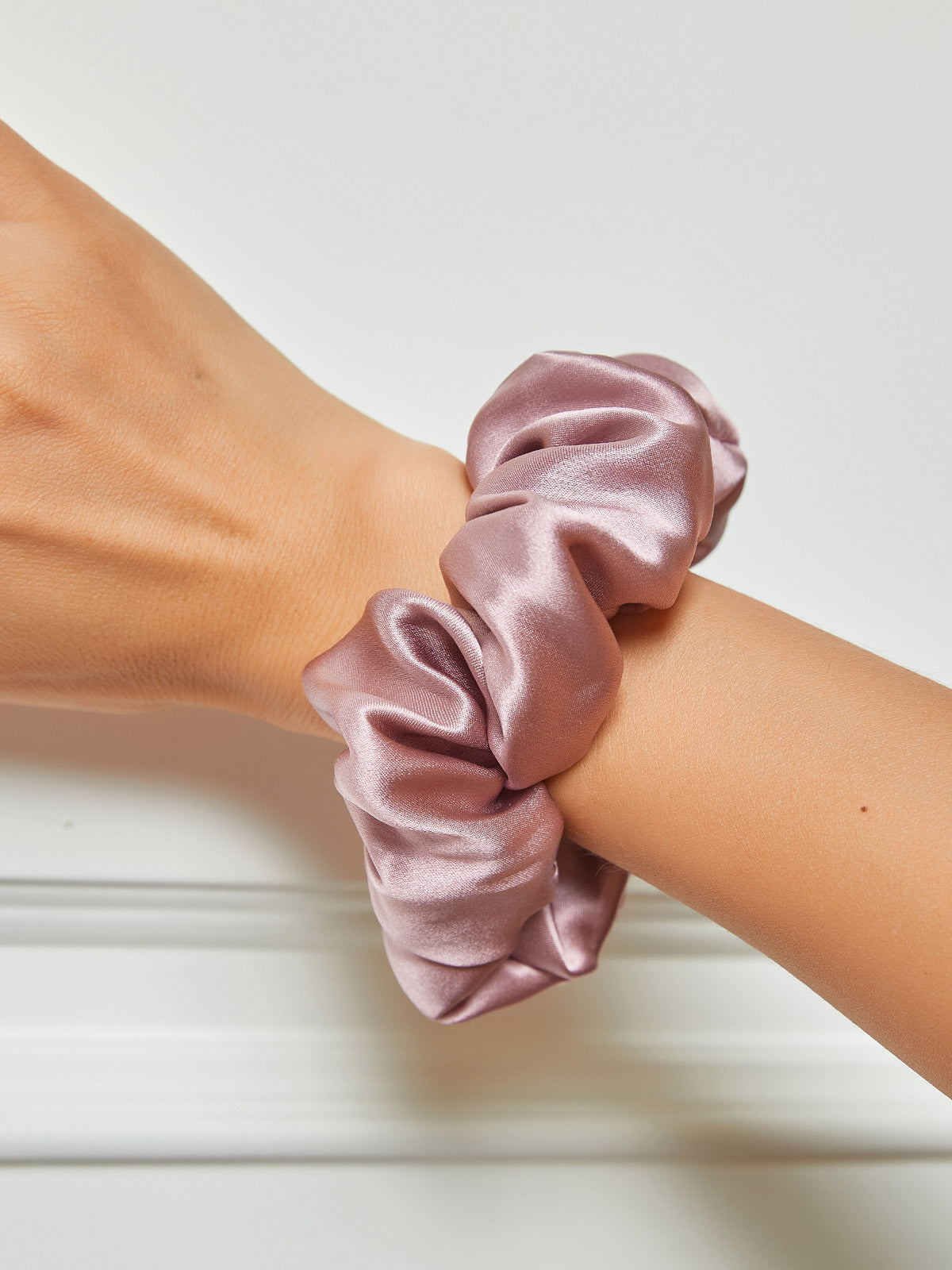 [Blek Mauve] SilkSilky-NO 19Momme Scrunchie 001
