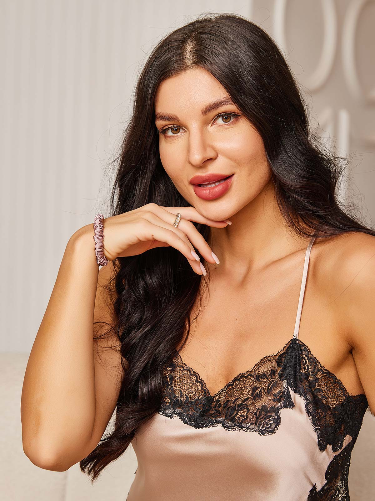 [Blek Mauve] SilkSilky-NO 19Momme Scrunchie 002