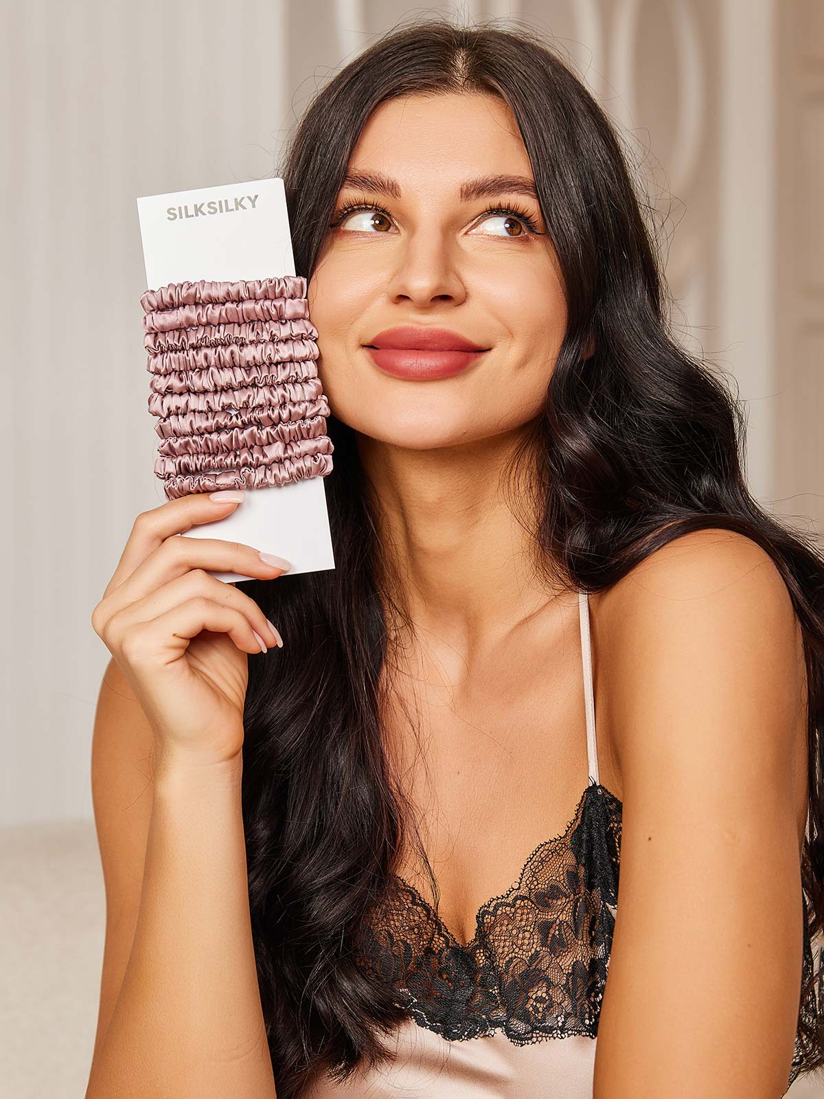 [Blek Mauve] SilkSilky-NO 19Momme Scrunchie 002