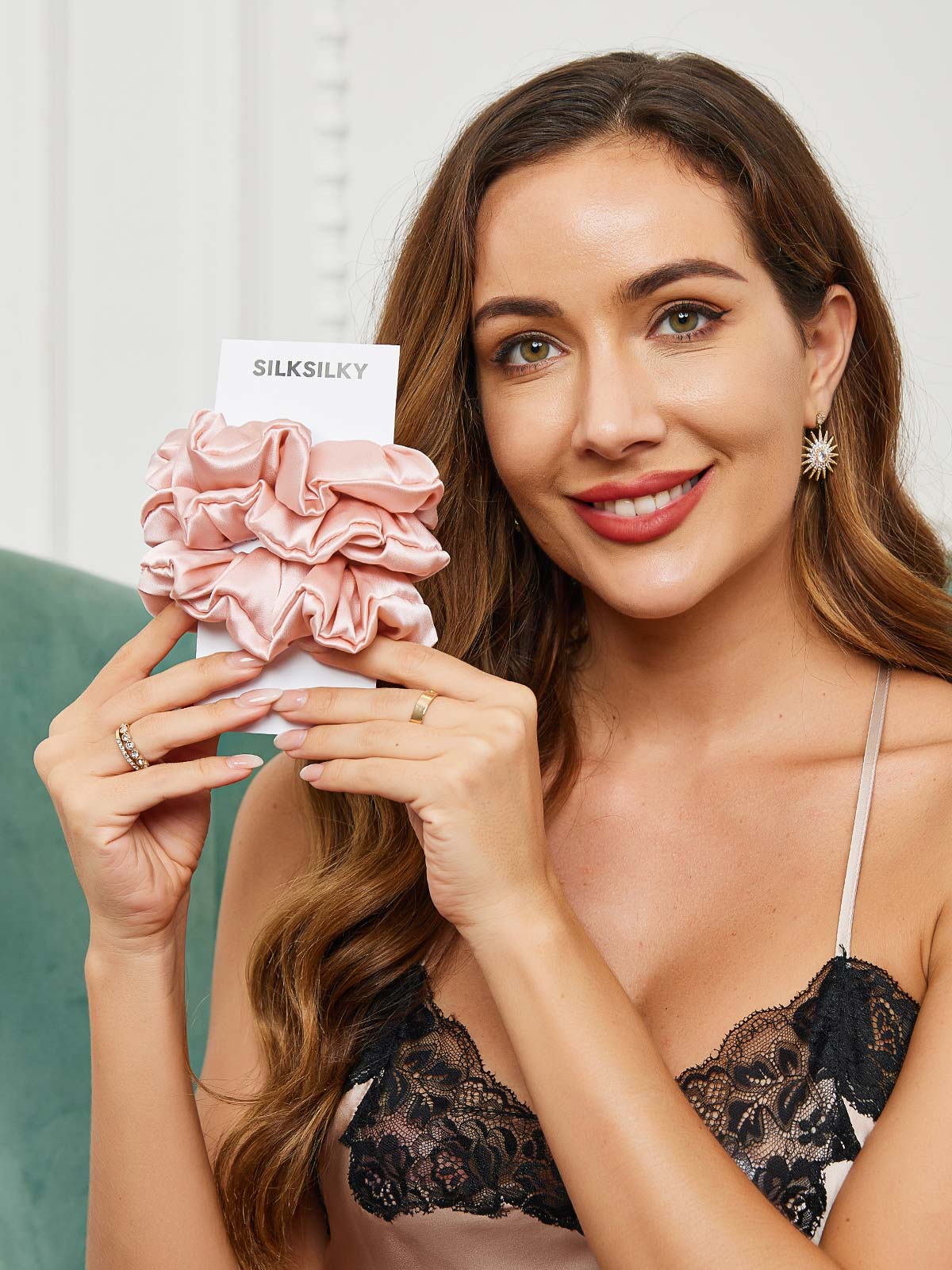 [Rosa] SilkSilky-NO 19Momme Scrunchie 001