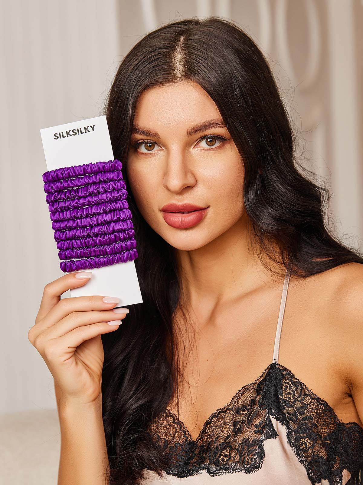 [Lilla] SilkSilky-NO 19Momme Scrunchie 001