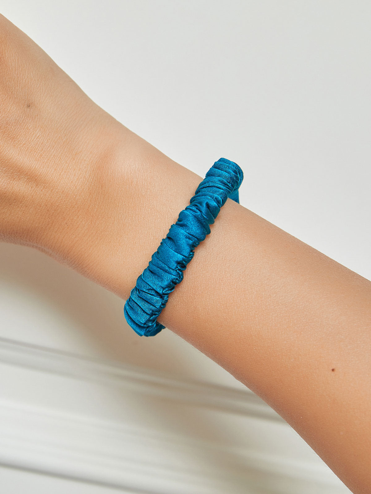 [Blågrønn] SilkSilky-NO 19Momme Scrunchie 001