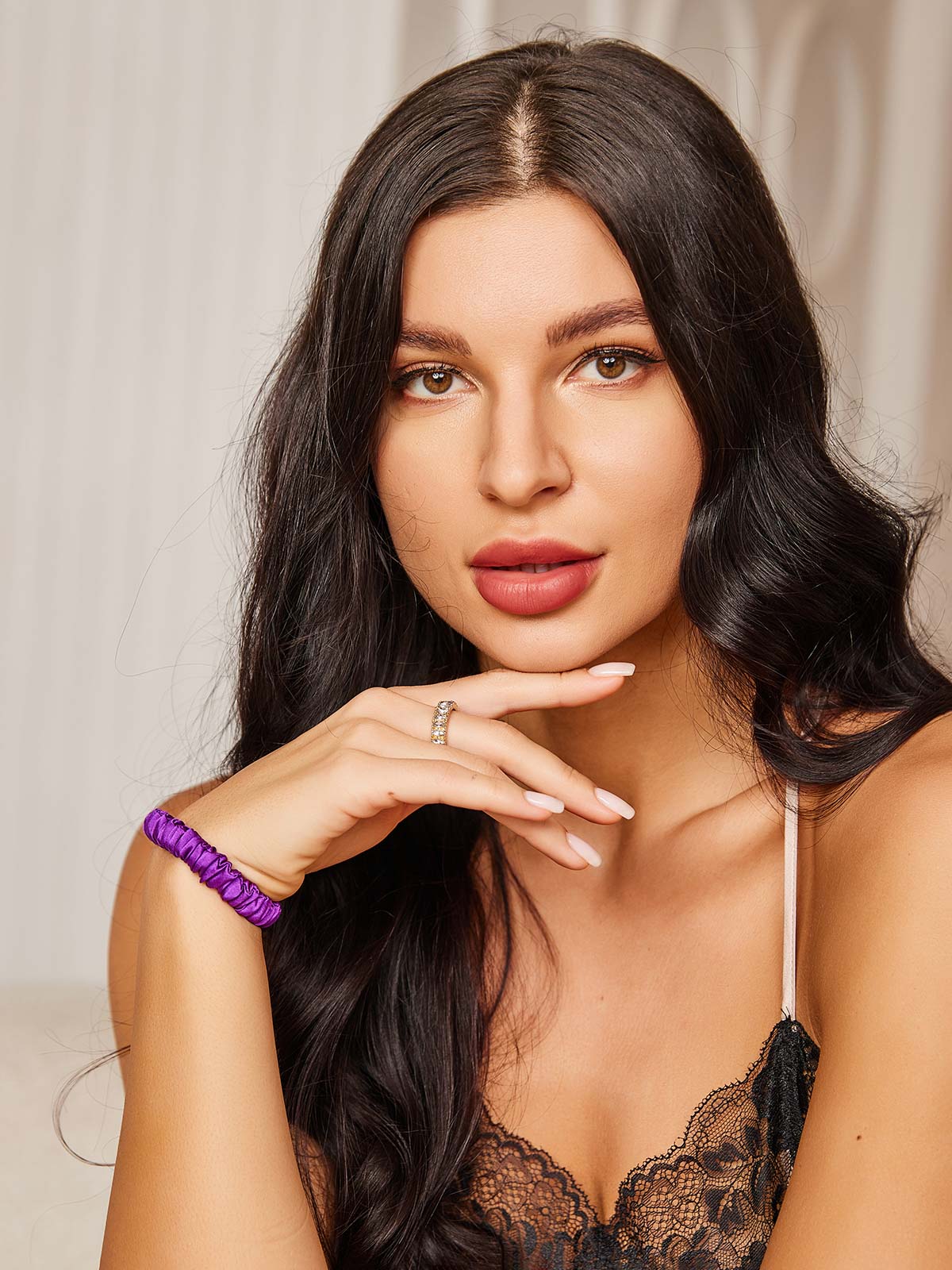 [Lilla] SilkSilky-NO 19Momme Scrunchie 002