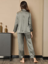 [Grågrønn] SilkSilky-NO Womens Pajamas 002