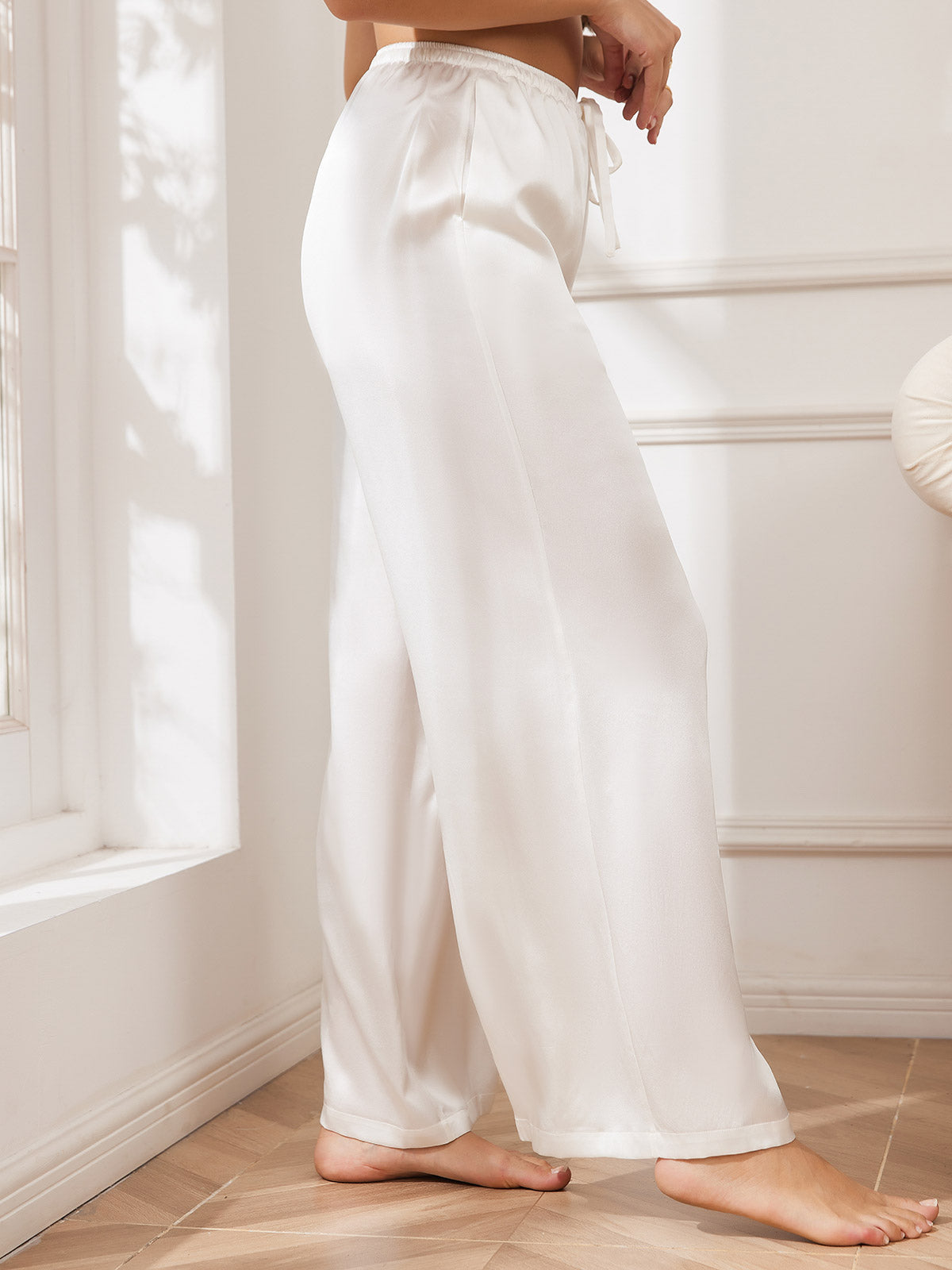 [Hvit] SilkSilky-NO Womens Pants 003