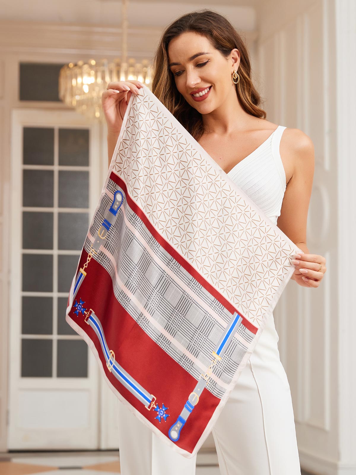 [P037] SilkSilky-NO Pure Silk Scarf 004