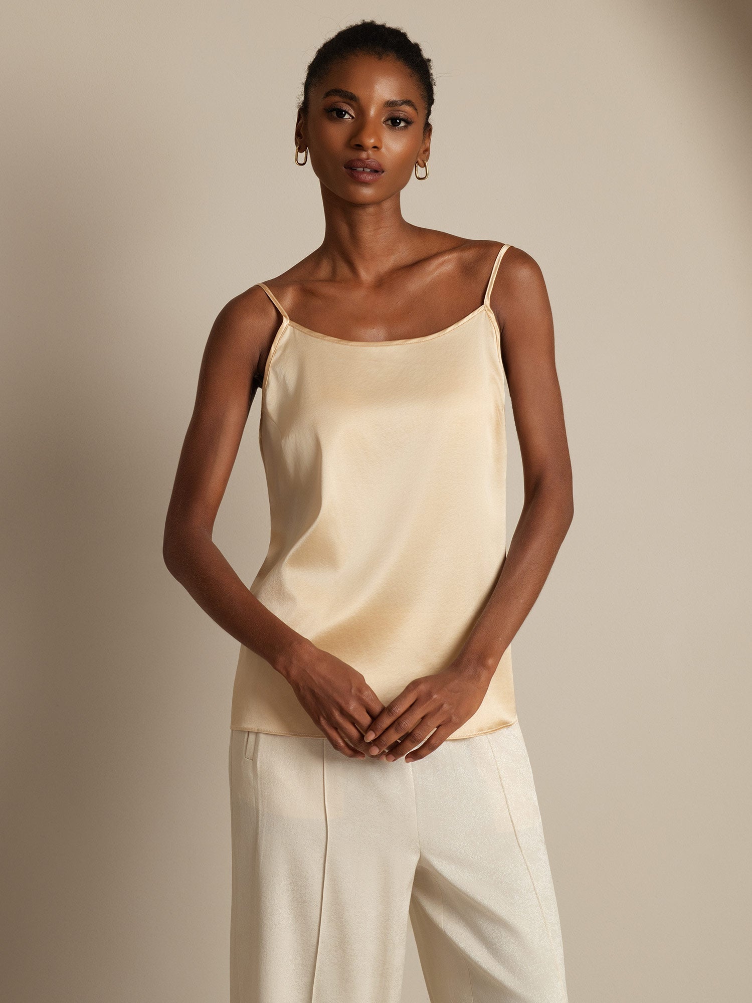 [Champagne] SilkSilky-NO 19Momme Silke Camisoles 003