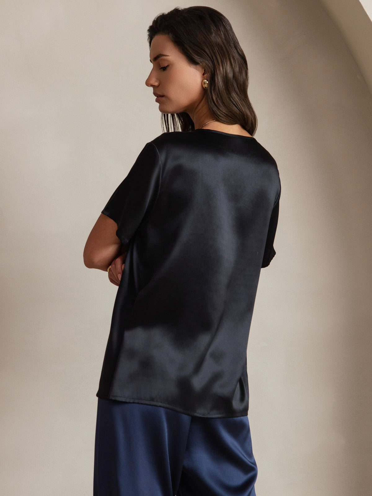 SilkSilky-NO Womens T-Shirt Svart 002
