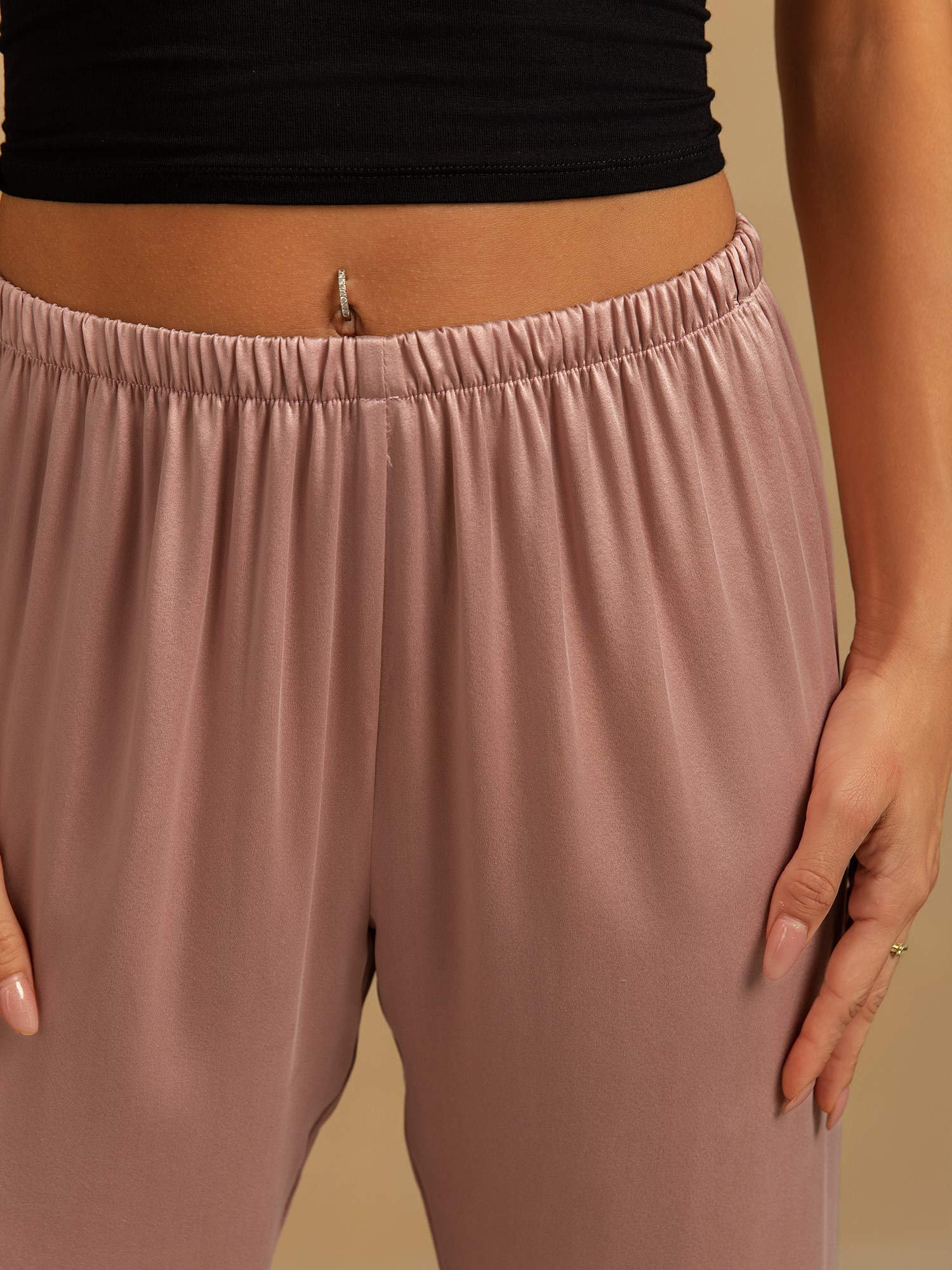 [Ferskenhud] SilkSilky-NO 19Momme Silke Womens Sleep Bottoms 004,