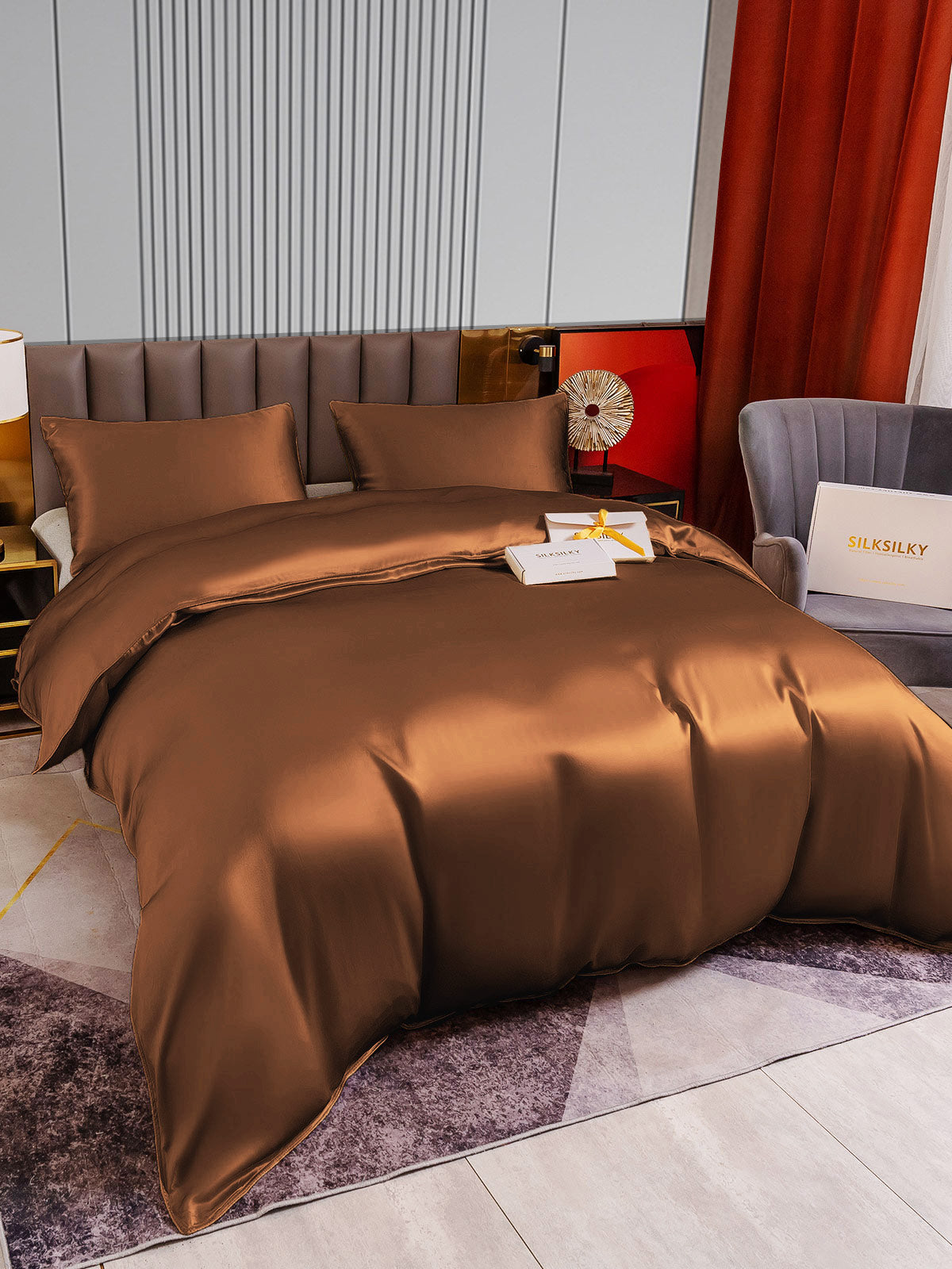 [Kaffe] SilkSilky-NO 22Momme Bedding Set 003