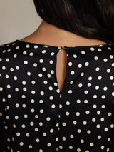 [Prikkete] SilkSilky-NO 19Momme Silke Bell Sleeve Blouse 005