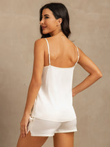 [Hvit] SilkSilky-NO 19Momme Silke Camisole Set 002