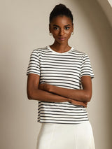 [HvitStripe] SilkSilky-NO Silke Womens T-Shirt 005