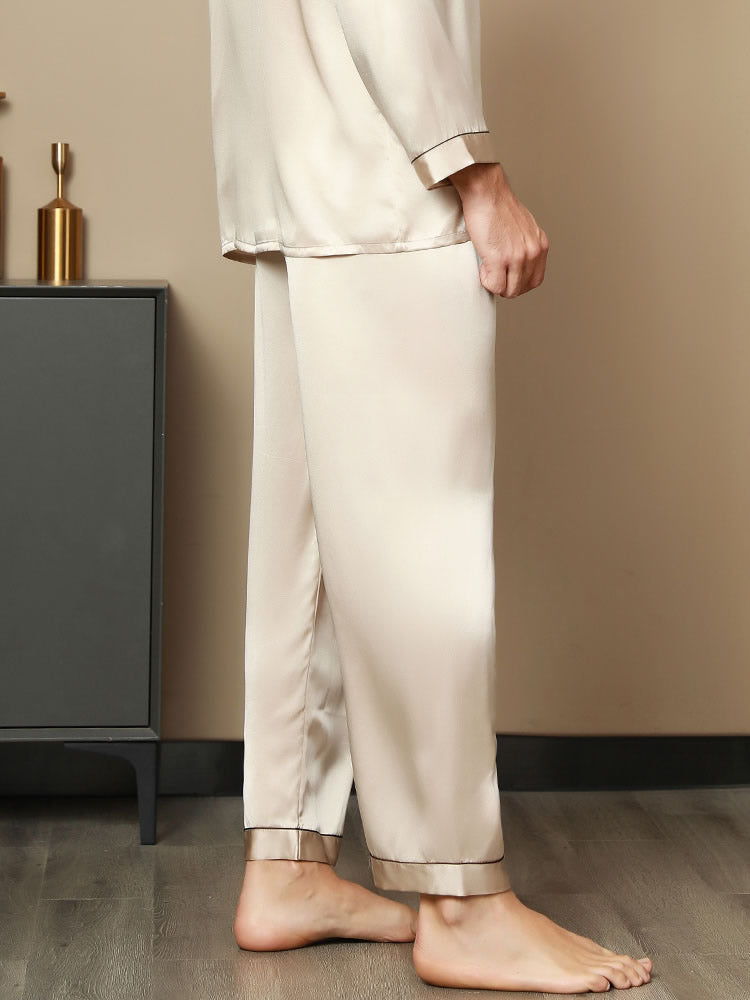 [Tan] SilkSilky-NO Mens Sleep Bottoms 002
