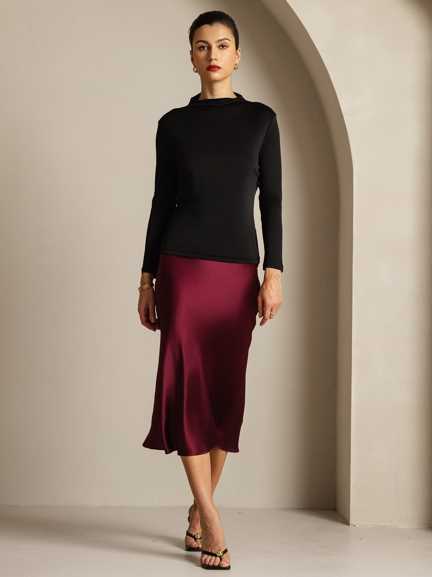 [Svart] SilkSilky-NO Silke Womens T-Shirt 005