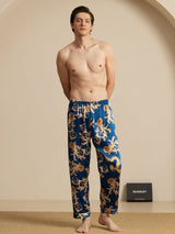 [Navy Drage] SilkSilky-NO Men's Sleep Shorts 005