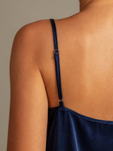 [Mørke blå] SilkSilky-NO 19Momme Silke Camisole Set 004