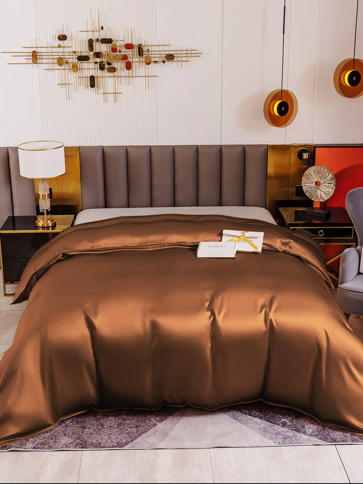 [Kaffe] SilkSilky-NO 19Momme Duvet Cover 002