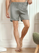 [Grågrønn] SilkSilky-NO Men's Sleep Shorts 001