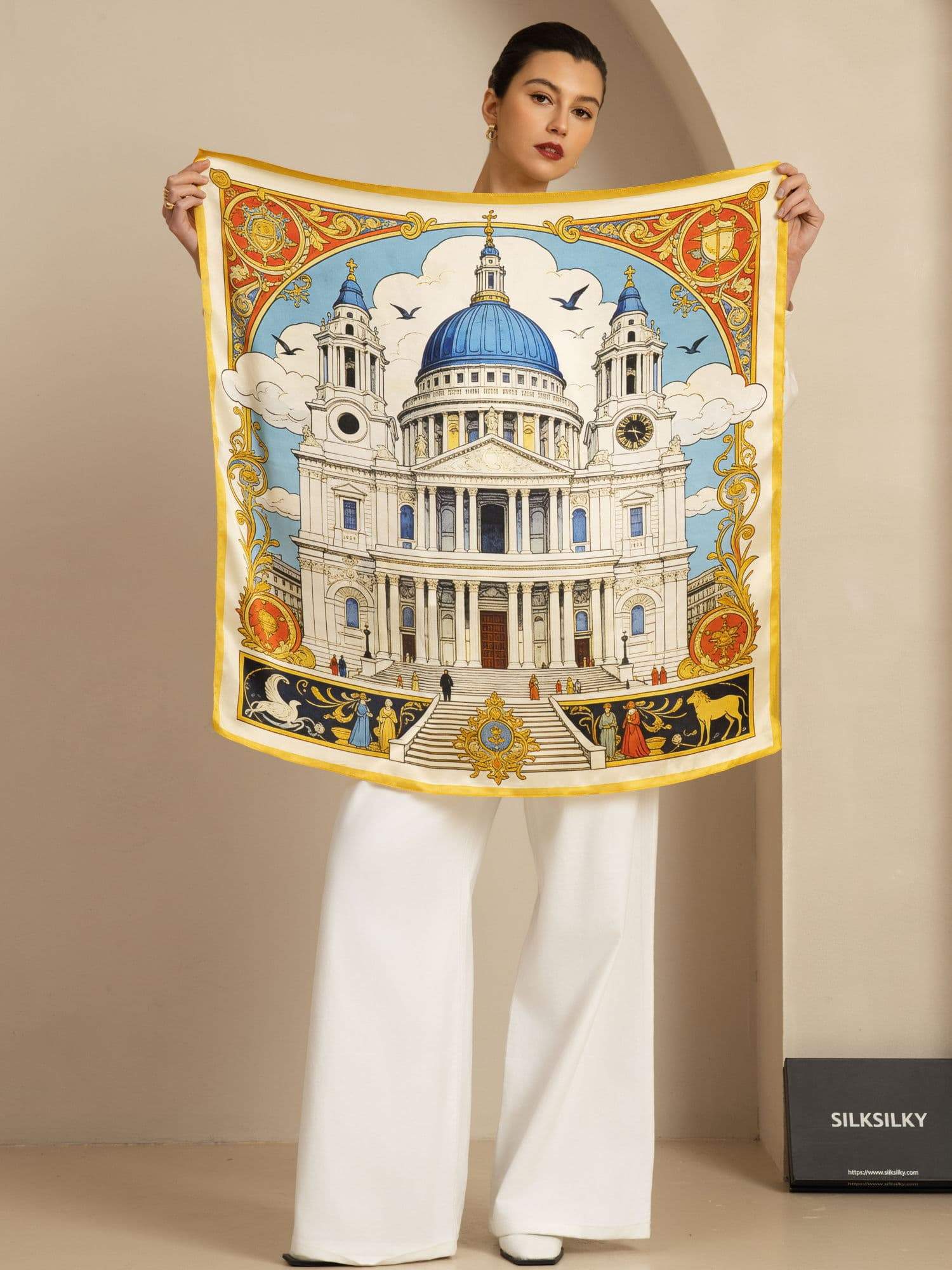 [P107] SilkSilky-NO Pure Silk Scarf 002