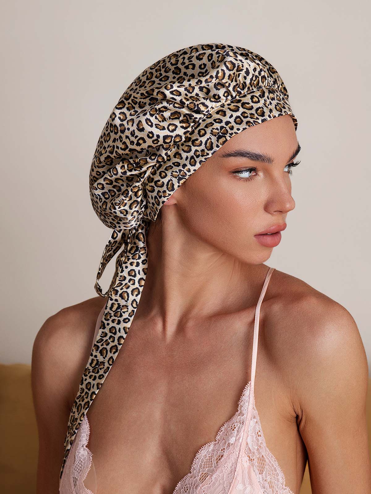 [Leopard] SilkSilky-NO Sleep Cap 005