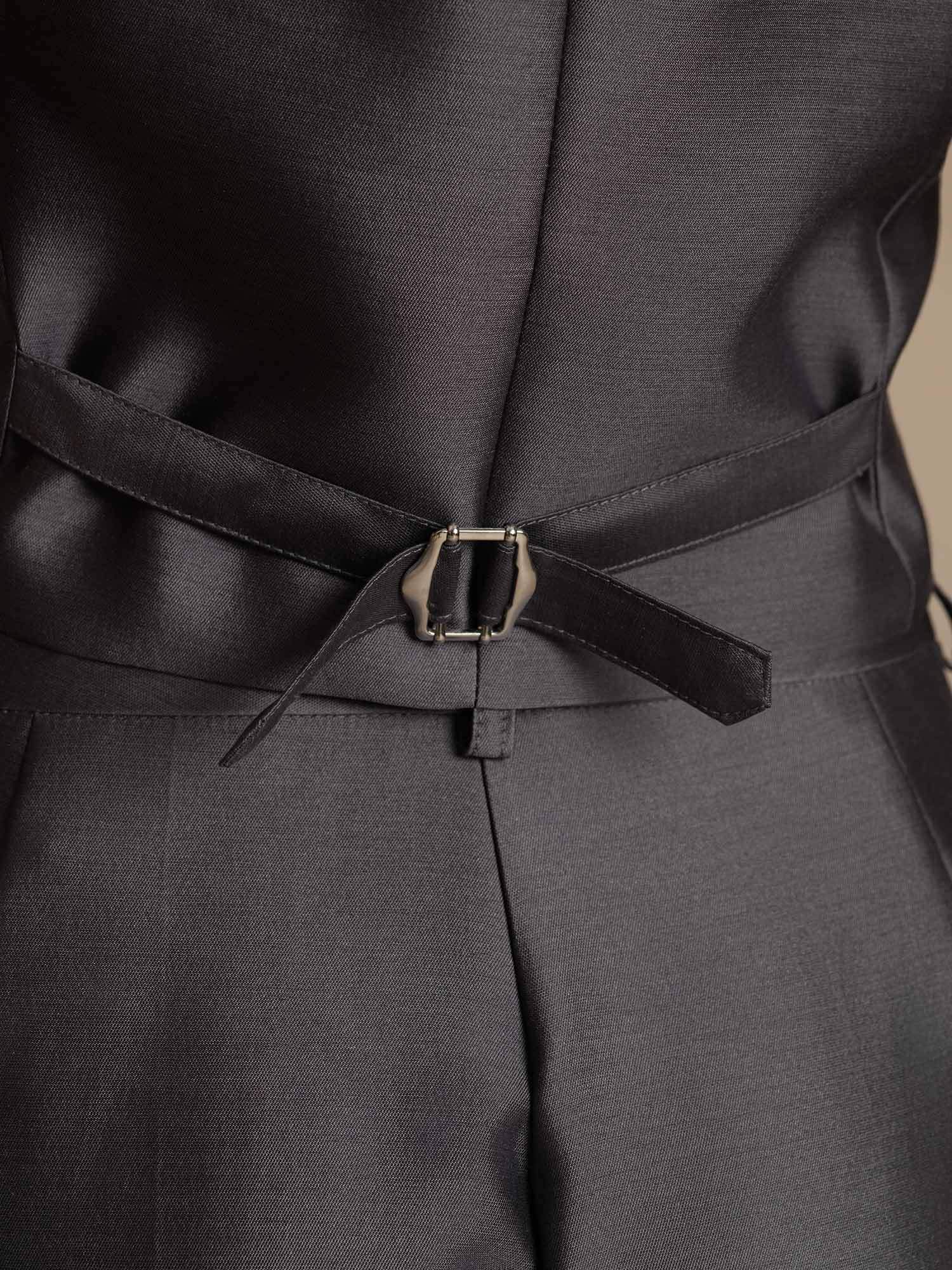 [Grå] SilkSilky-NO 32Momme Silk-Wool Blend Womens Vest 005,