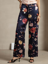 [Marine Blomster] SilkSilky-NO 19Momme Silke Womens Pants 001