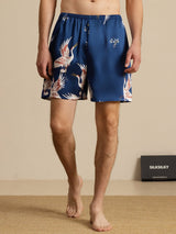 [Mørke blå] SilkSilky-NO 19Momme Mens Sleep Bottoms 003