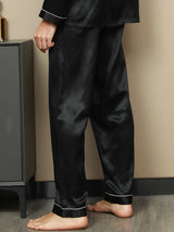 [Svart] SilkSilky-NO Mens Sleep Bottoms 005,