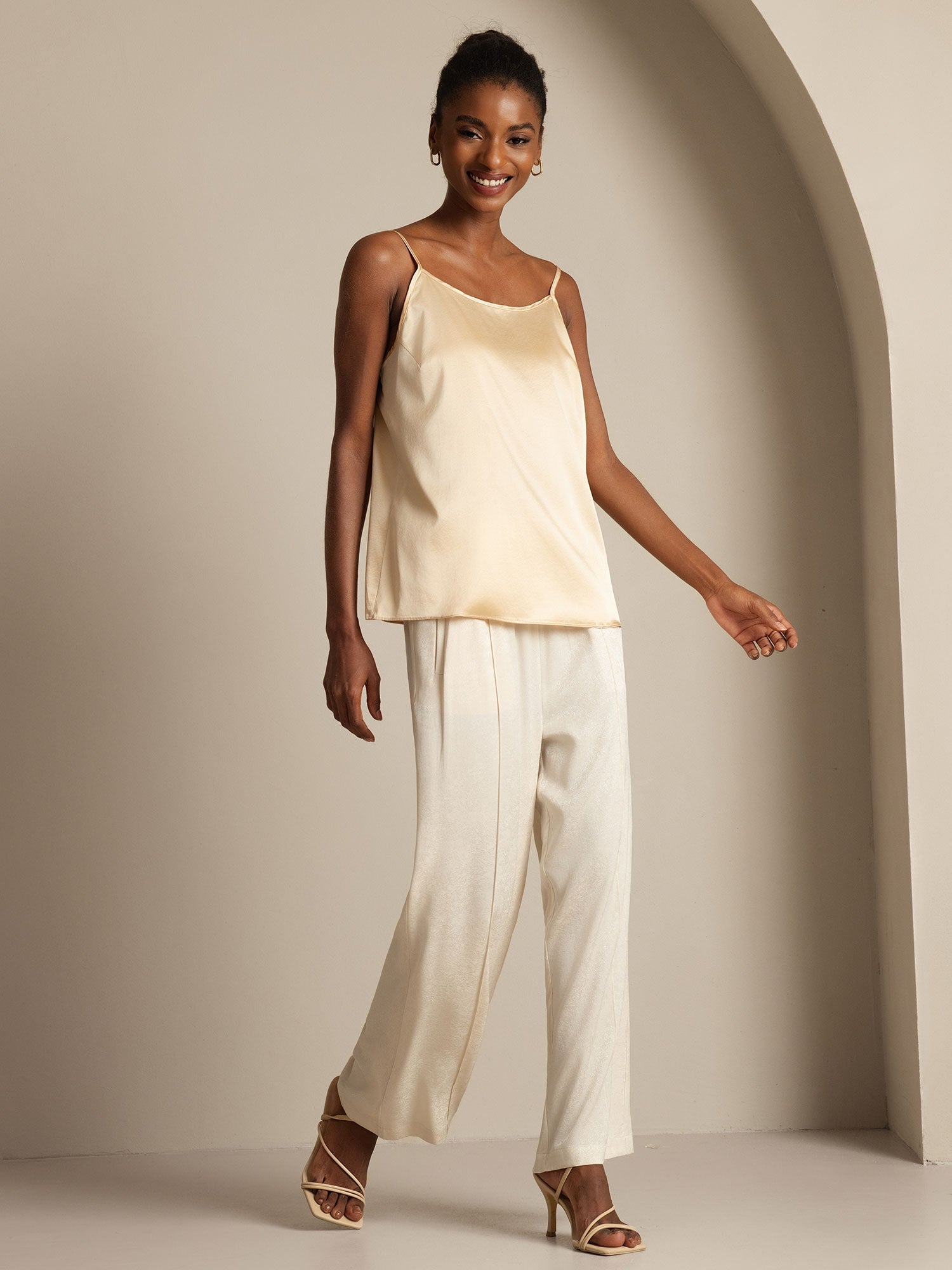 [Champagne] SilkSilky-NO 19Momme Silke Camisoles 007