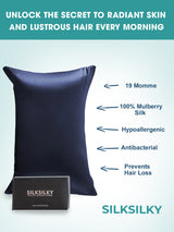 [Mørke blå] SilkSilky-NO 19Momme Pillowcase 003