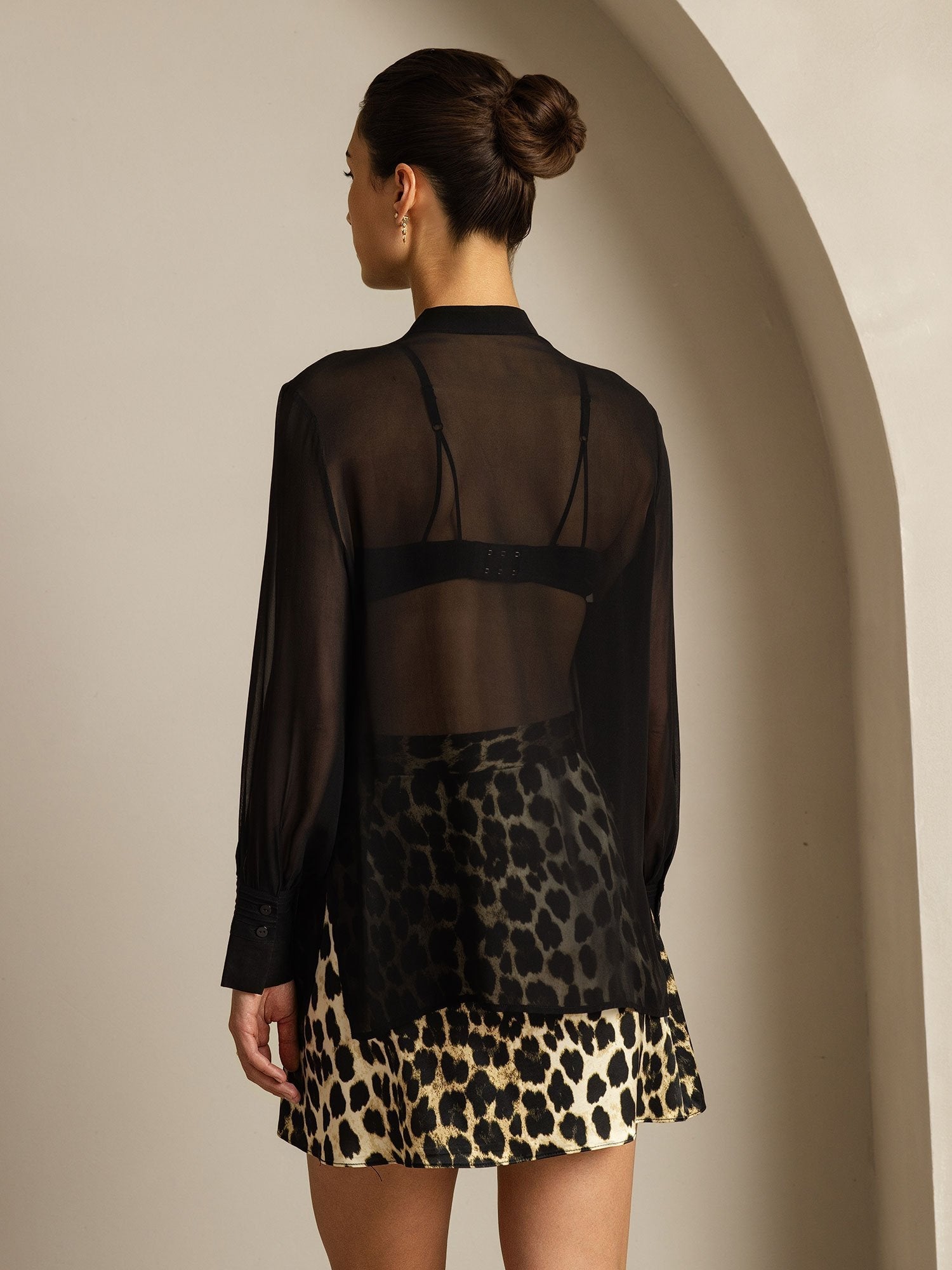 [Svart] SilkSilky-NO Silke Womens Shirt 002