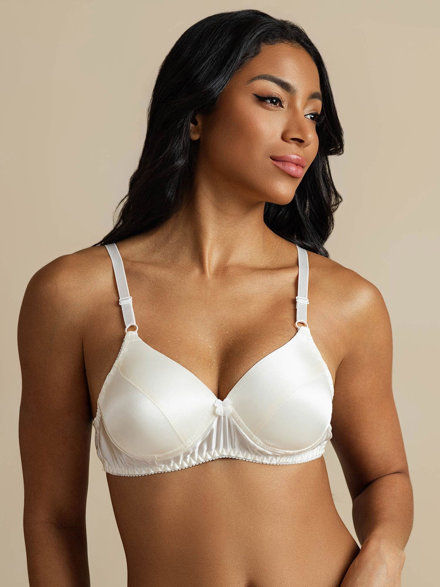 [Hvit] SilkSilky-NO Silke Bra 008,