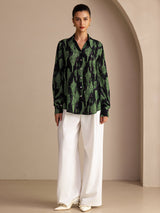 [Sort Mose] SilkSilky-NO Long Sleeve Lapel Collar Bluse 006