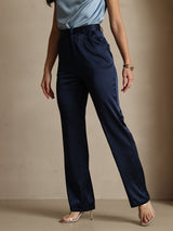 [Mørke blå] SilkSilky-NO 19Momme Silke Womens Pants 004