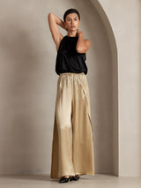 [Champagne] SilkSilky-NO 19Momme Silke Split Damebukser 011