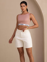 [Rosa] SilkSilky-NO Sleeveless Crew Neck Camisole Topp 008