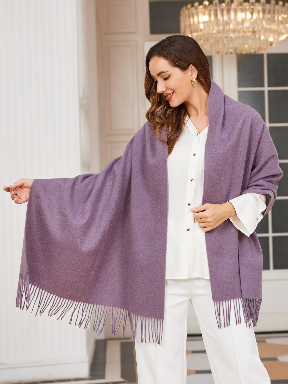 [Lilla] SilkSilky-NO Ull Scarf 001