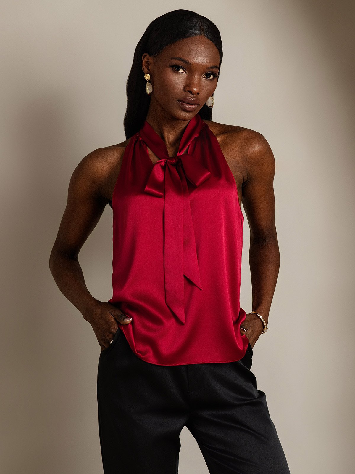 [Vin] SilkSilky-NO 19Momme Silke Womens Shirt 003