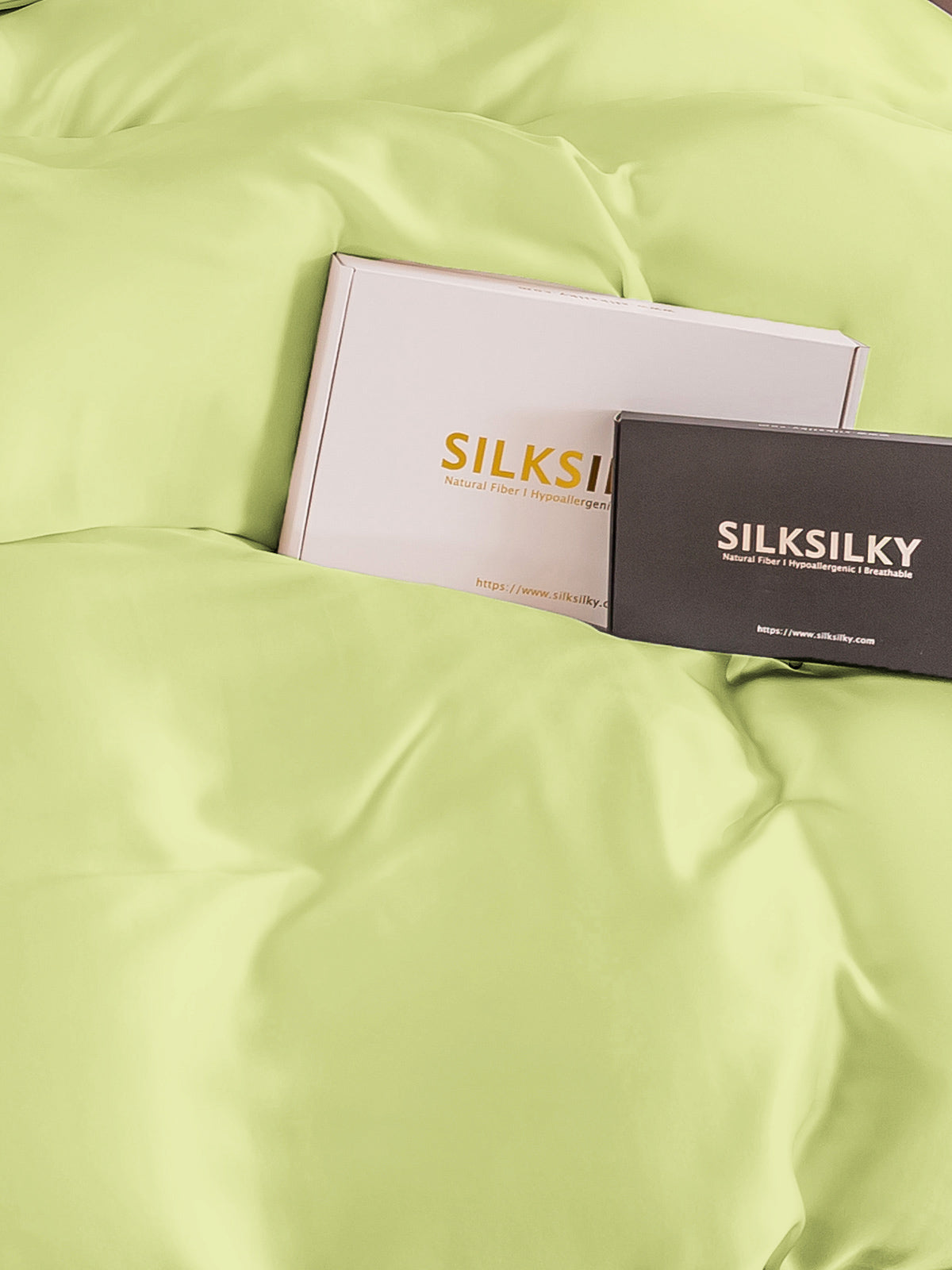 [Mintgrønn] SilkSilky-NO 19Momme Duvet Cover 004